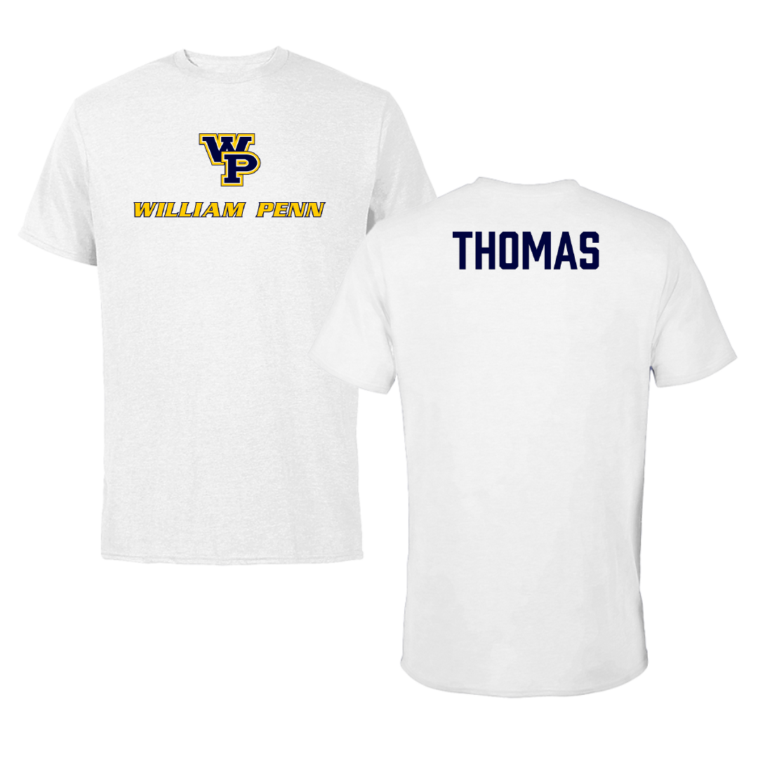 William Penn University Bowling (M) White Tee - Tristan Thomas