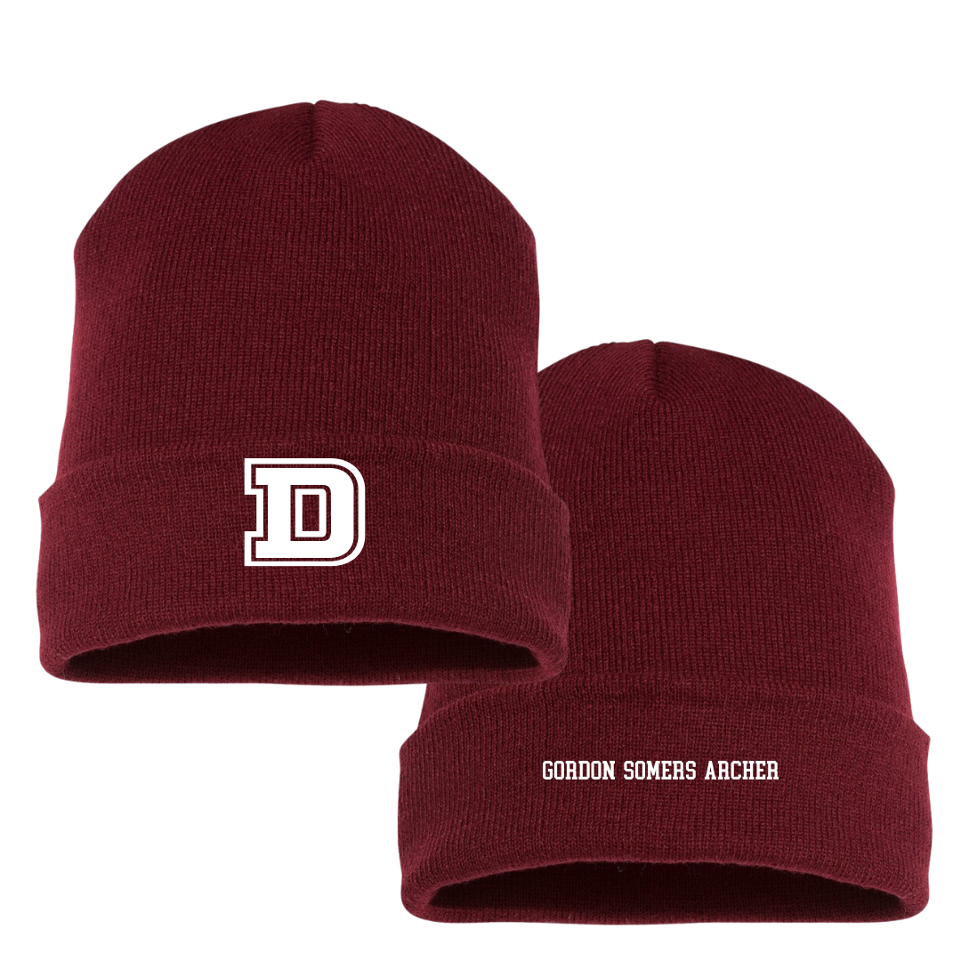 Dean College Soccer (M) Maroon Beanie - #14 Cairo Gordon-Somers-Archer