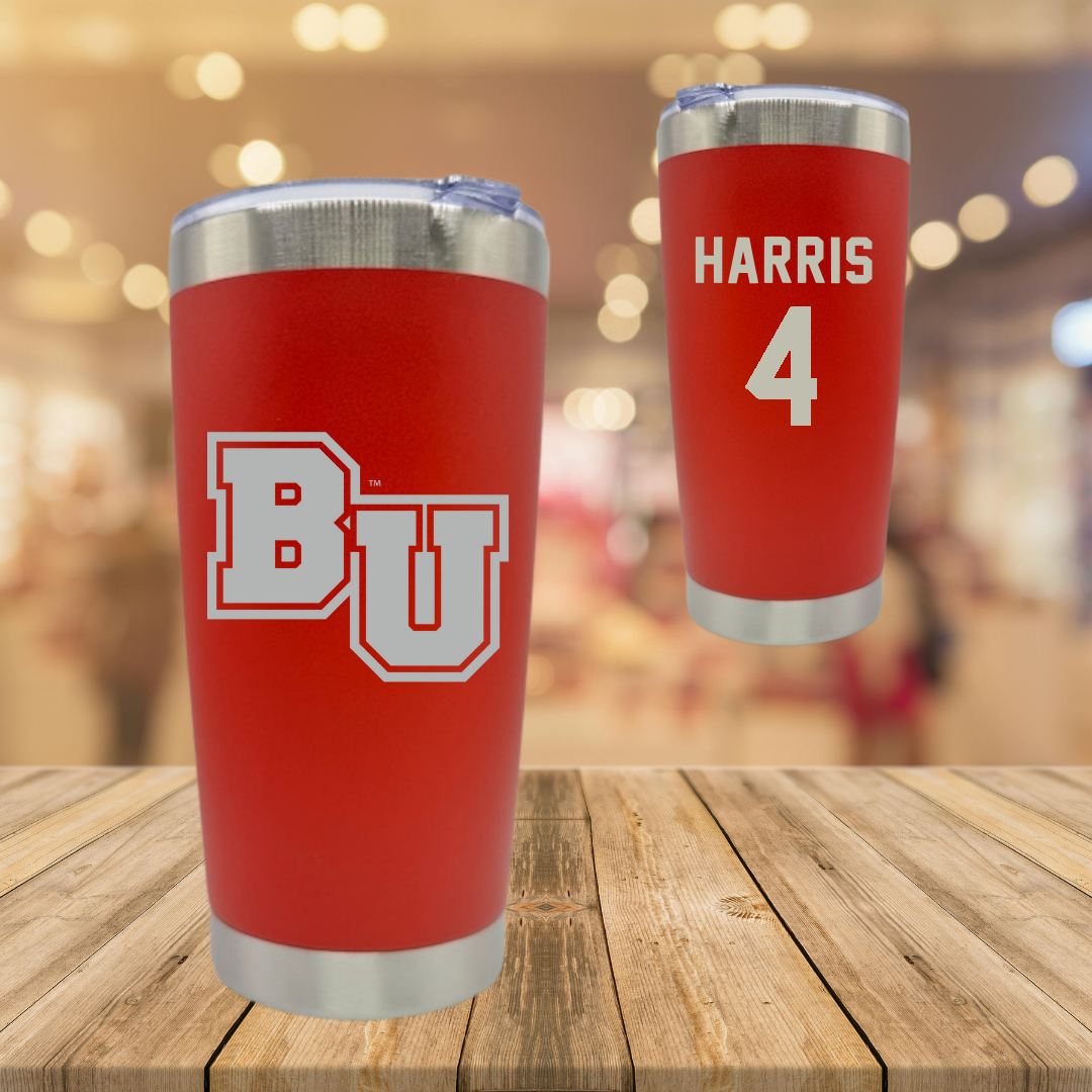 Biola University Basketball (M) Red Stainless Steel Tumbler - #4 Chris Harris