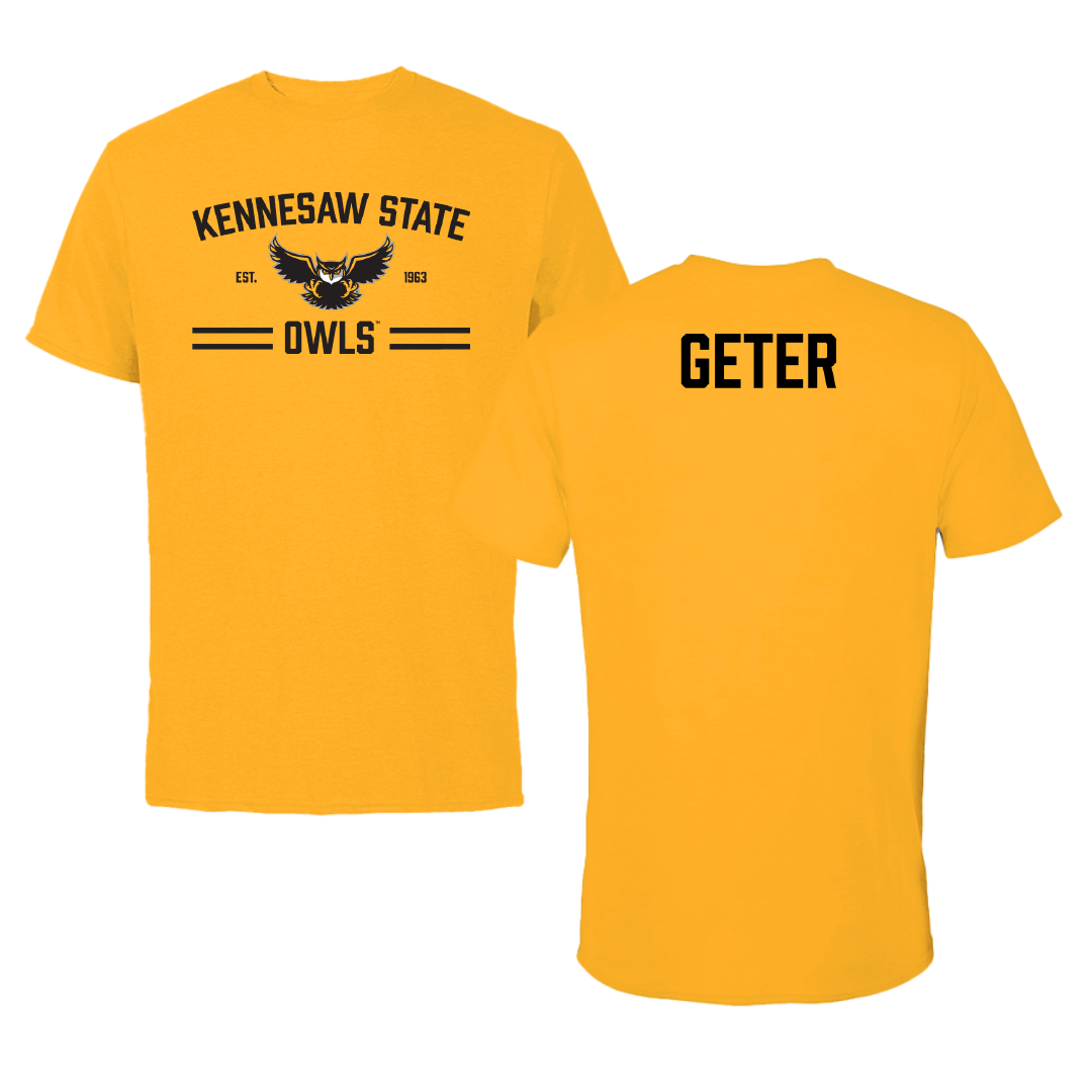 Kennesaw State University TF and XC Gold General Performance Tee - Trey Geter