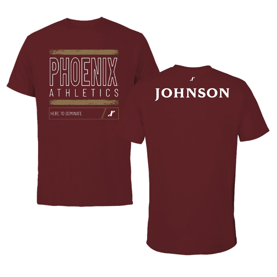 Elon University TF and XC Maroon Dominate Performance Tee - Ian Johnson
