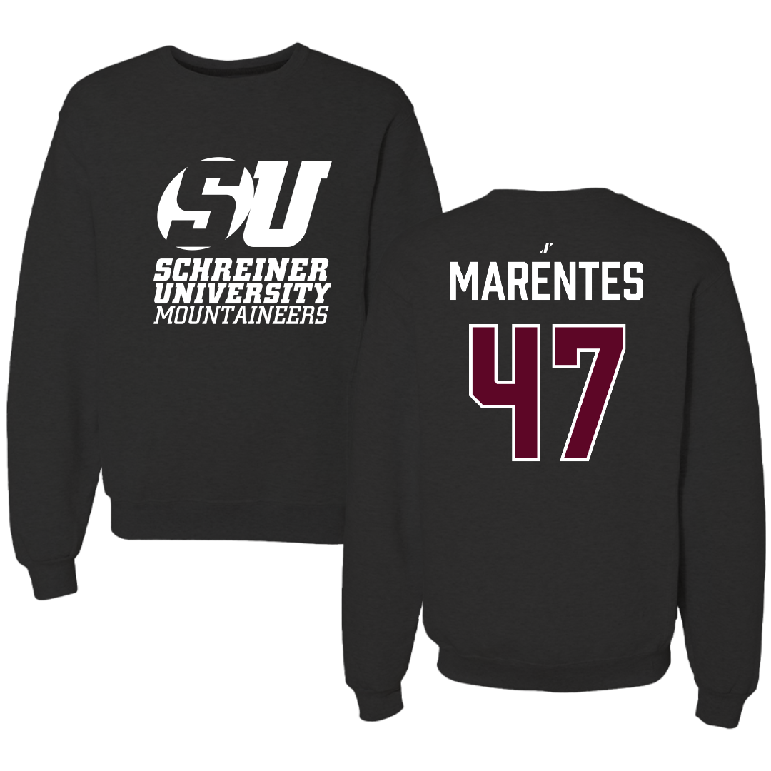 Schreiner University Baseball Black Crewneck - #47 Josh Marentes