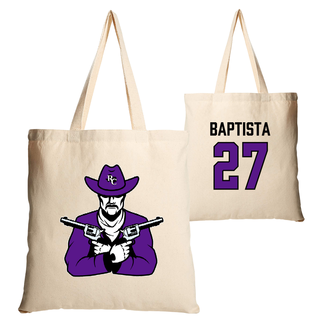 Ranger College Baseball Tan Canvas Tote Bag - #27 Adanel Baptista