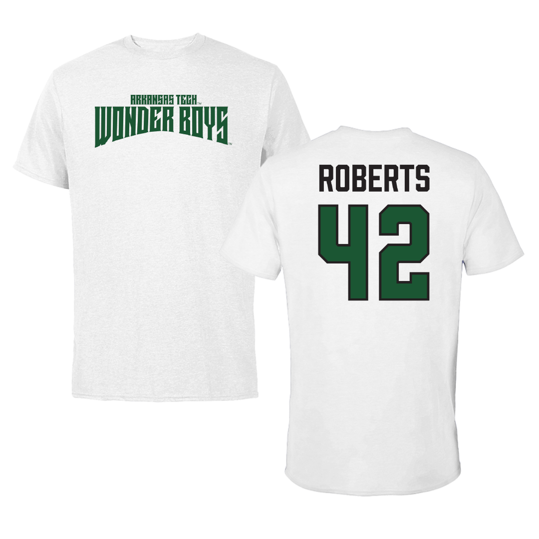 Arkansas Tech University Football White Classic WB Performance Tee - #42 Bennett Roberts