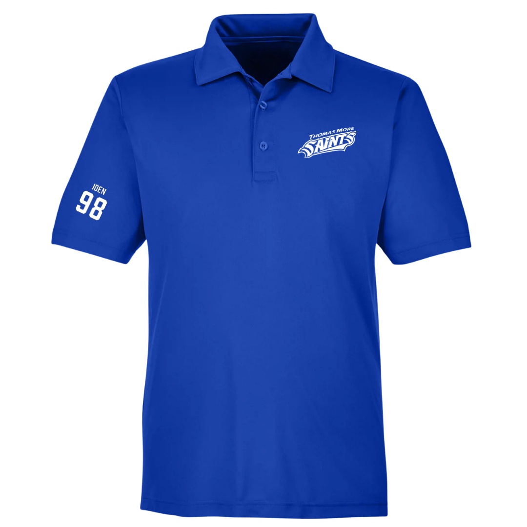 Thomas More University Football Blue Polo - #98 Luke Iden