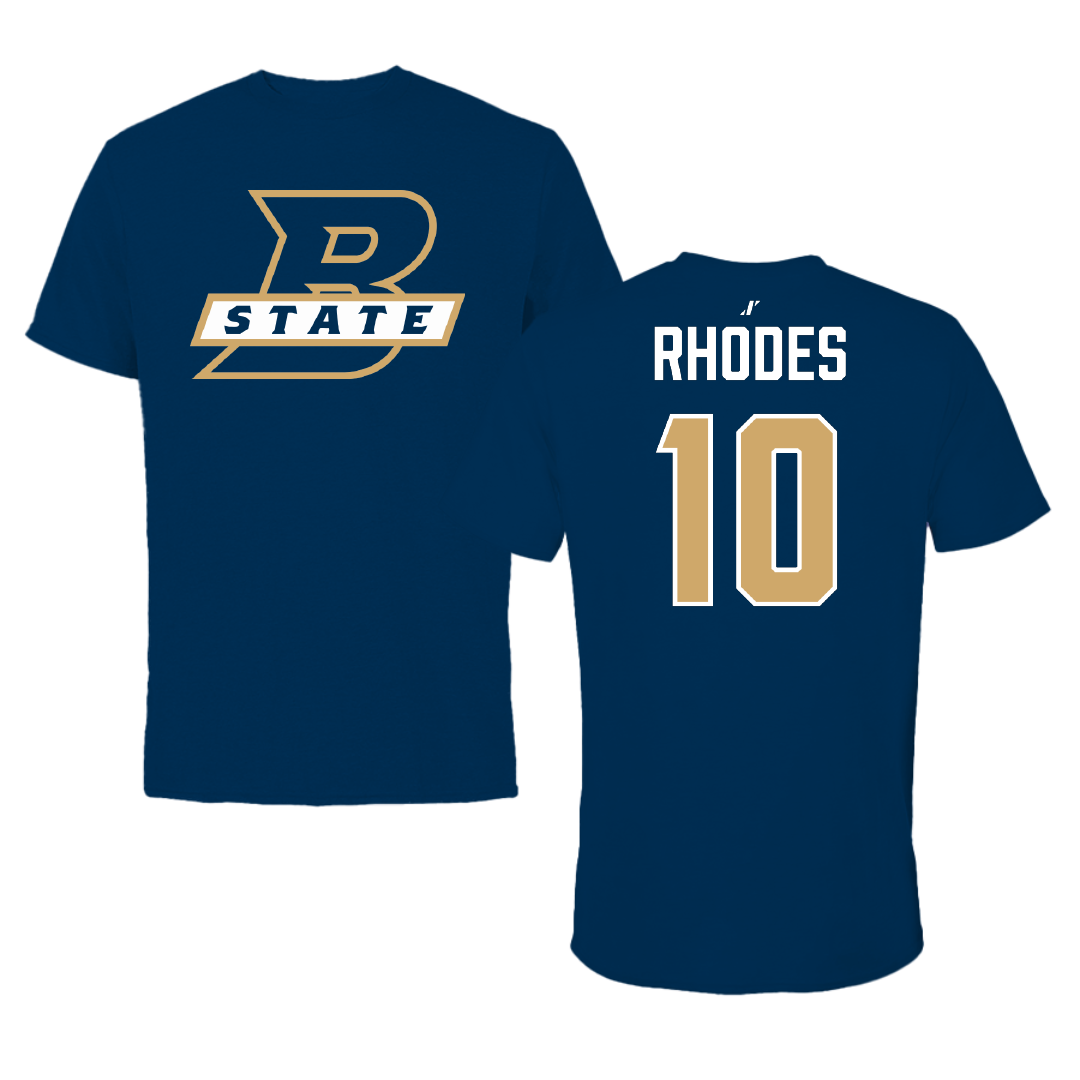 Bluefield State University Basketball Navy Performance Tee - #10 Tianna Rhodes