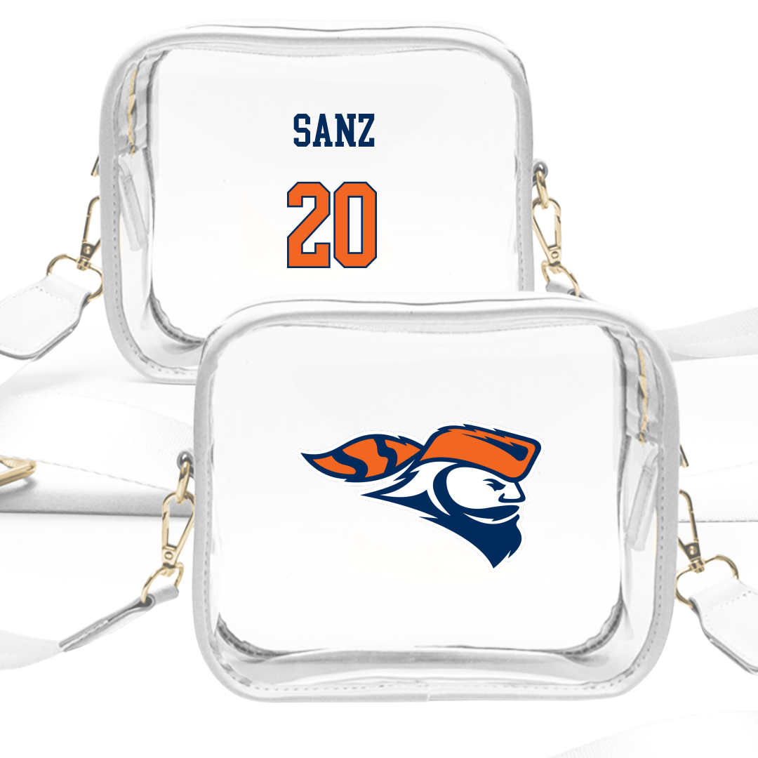 Carroll University Soccer (M) White Clear Stadium Bag - #20 Ignacio Sanz