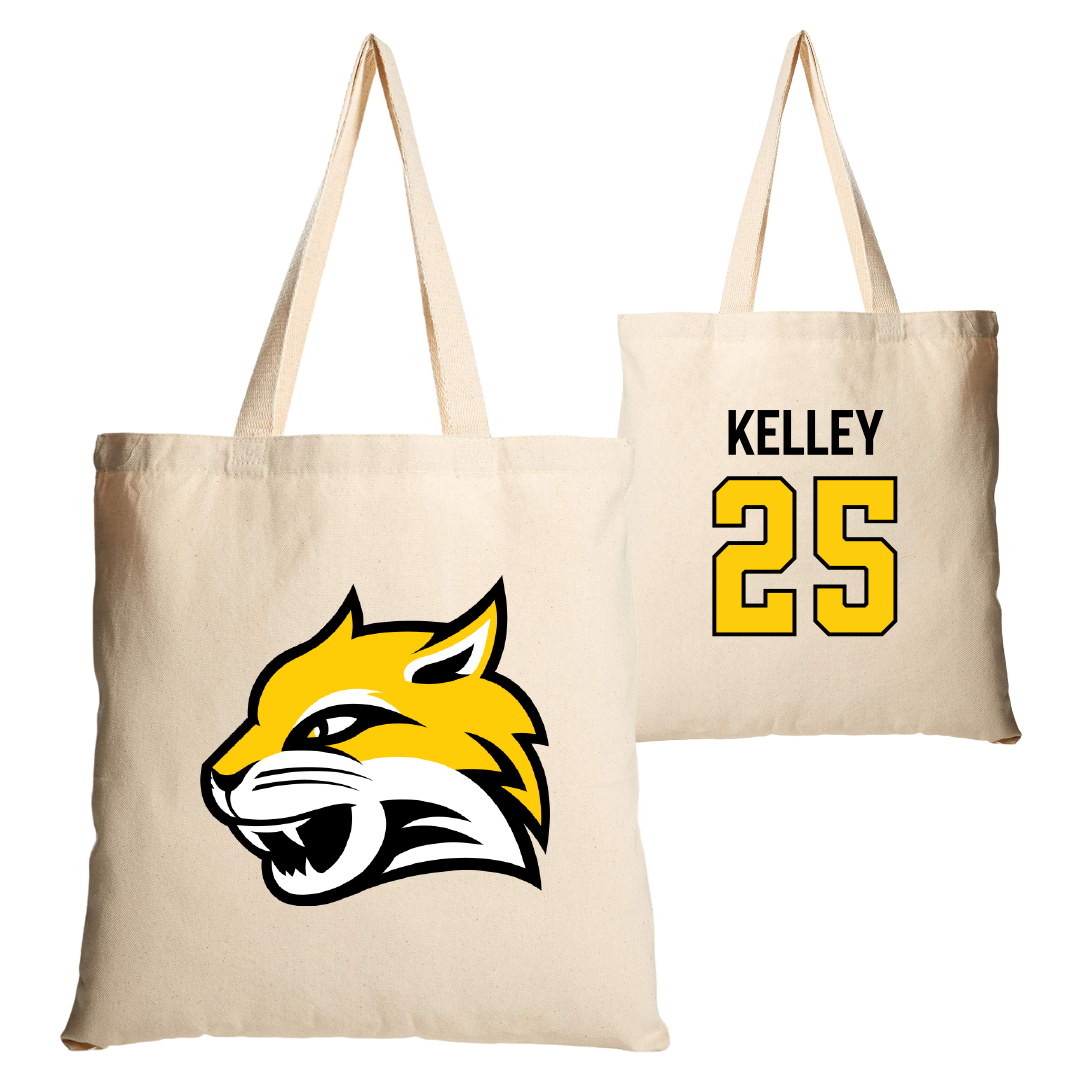 Wayne State College (Nebraska) Football Tan Canvas Tote Bag - #25 Hayden Kelley