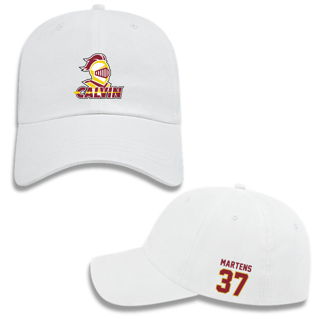 Calvin University Football White Hat - #37 Trevor Martens
