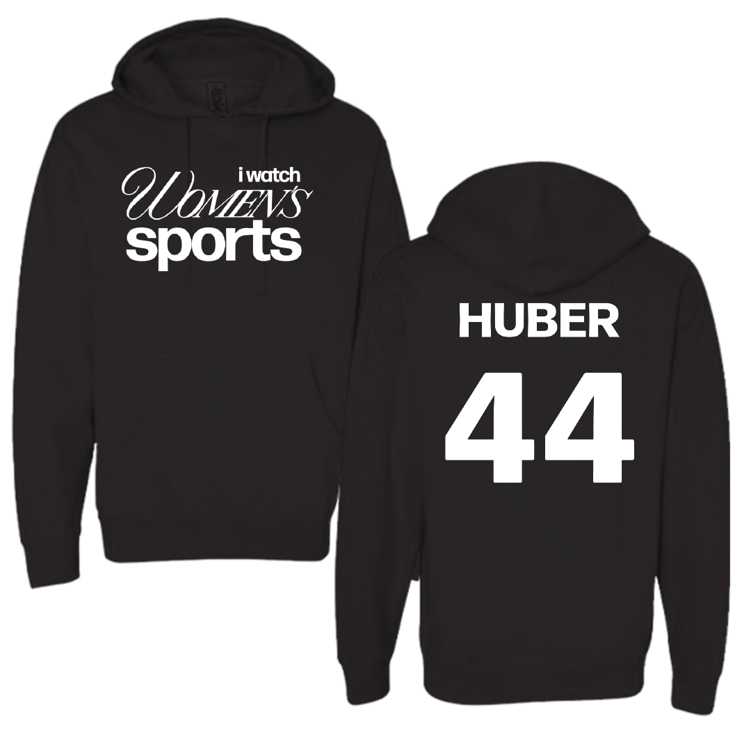 Brigham Young University Softball Black WHM Hoodie - #44 Hina Huber