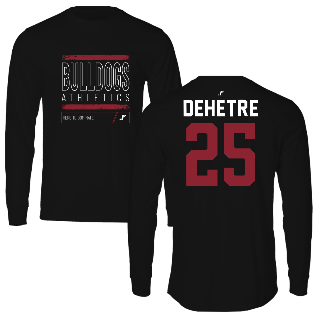 Dean College Soccer Black Dominate Performance Long Sleeve - #25 Colby Dehetre