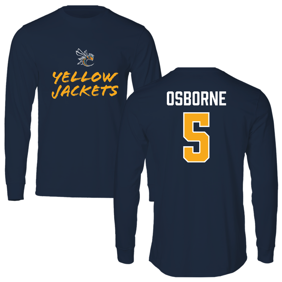 Cedarville University Basketball (M) Navy General Long Sleeve - #5 Gavin Osborne