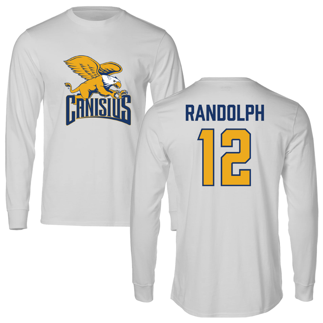 Canisius College Basketball (W) Light Gray Performance Long Sleeve - #12 Saige Randolph