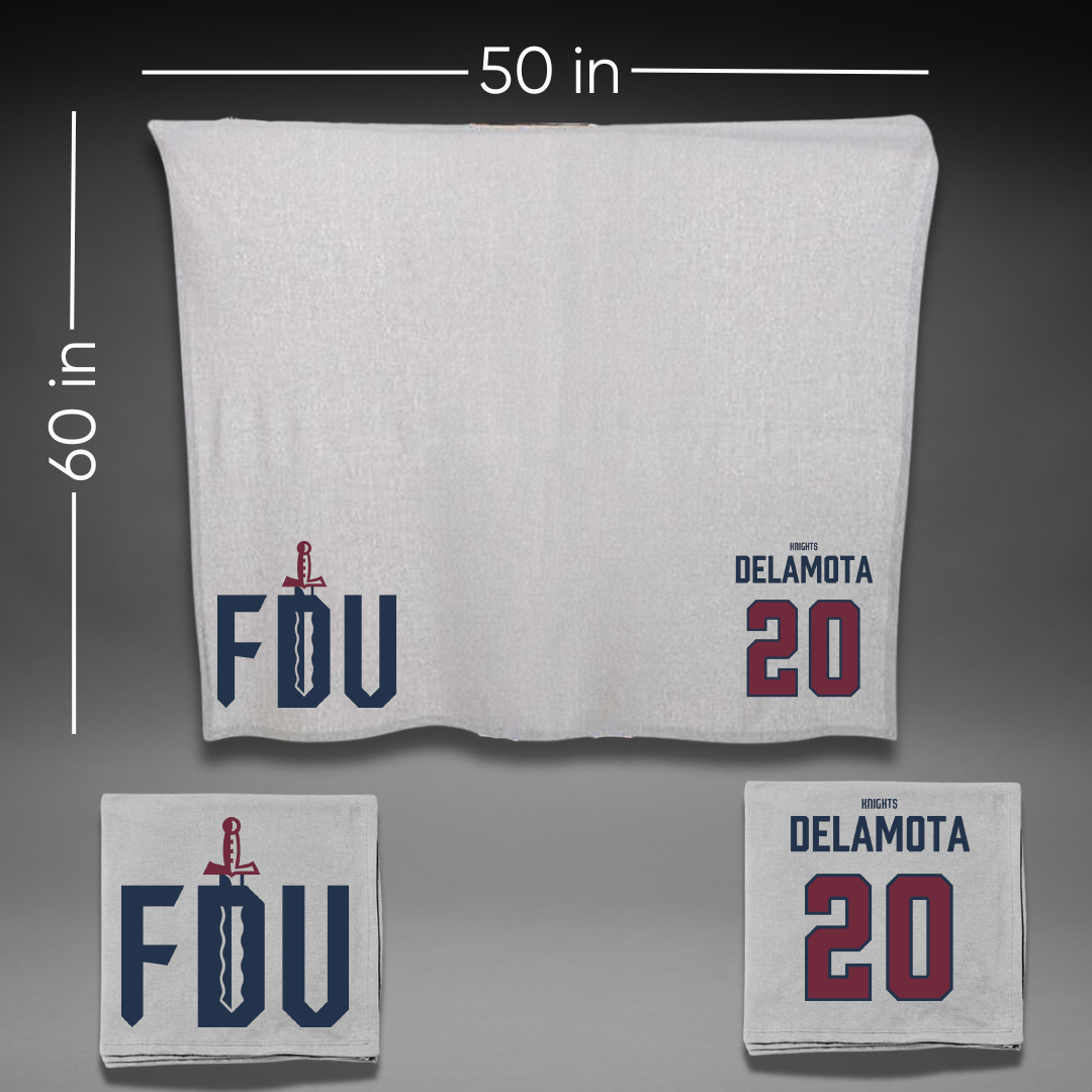 Fairleigh Dickinson University-Metropolitan Campus Baseball Gray Blanket - #20 Jeremy Delamota