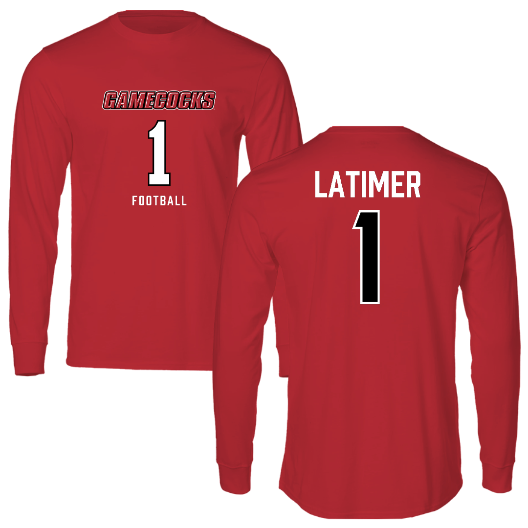 Jacksonville State University Football Red Long Sleeve - #1 Geimere Latimer