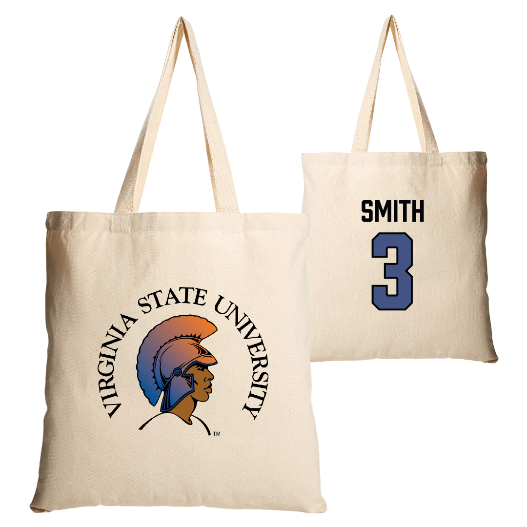 Virginia State University Football Tan Canvas Tote Bag - #3 Daniel Smith