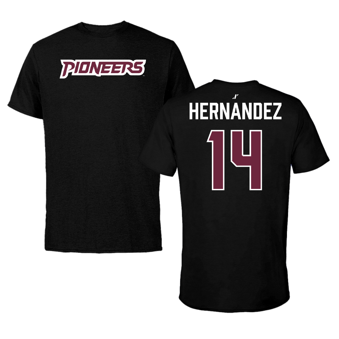 Texas Woman's University Basketball (W) Black Performance Tee - #14 Jordyn Hernandez