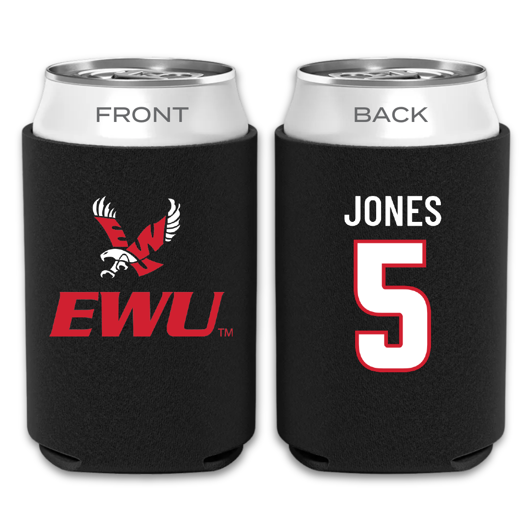 Eastern Washington University Football Black Can Cooler - #5 Zion Jones