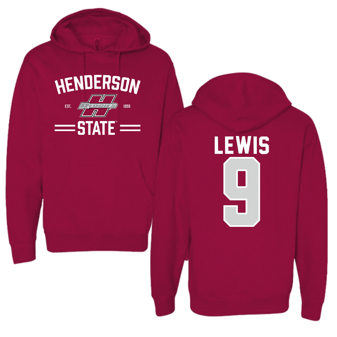 Henderson State University Football Cardinal General Hoodie - #9 Fred Lewis