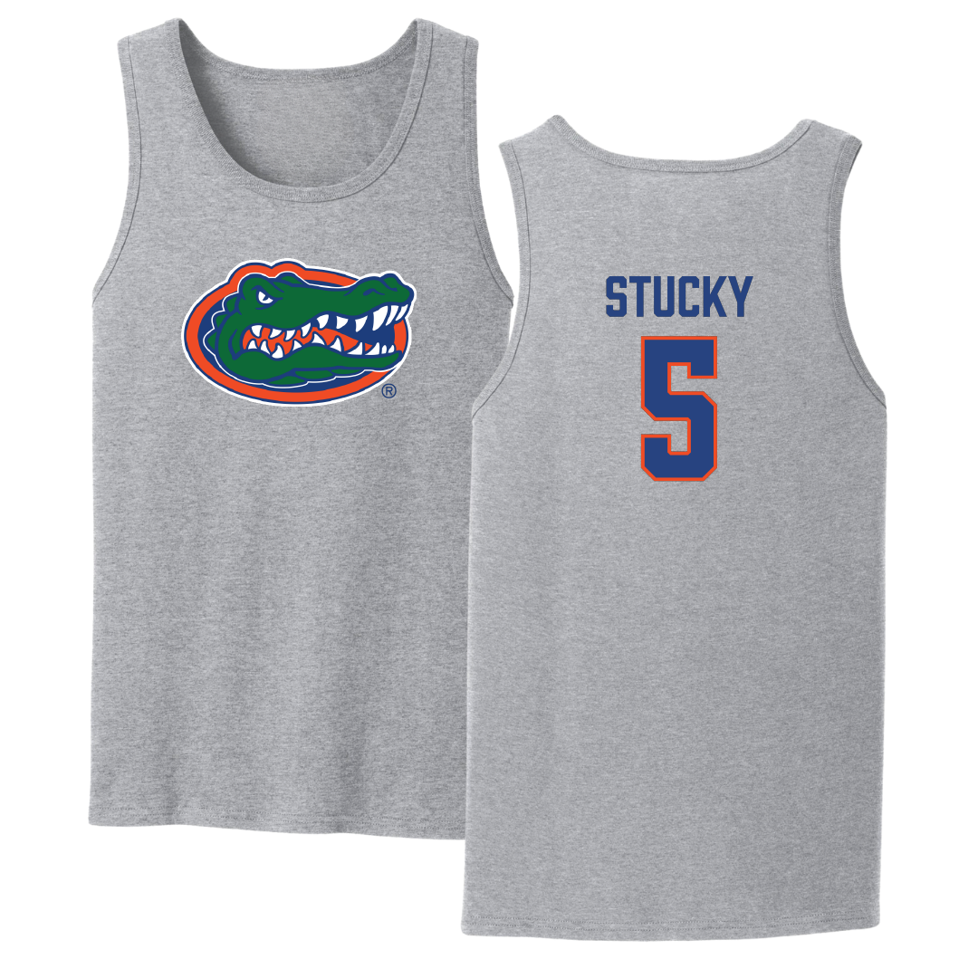 University of Florida Volleyball Sport Gray Tank Top - #5 Alexis Stucky