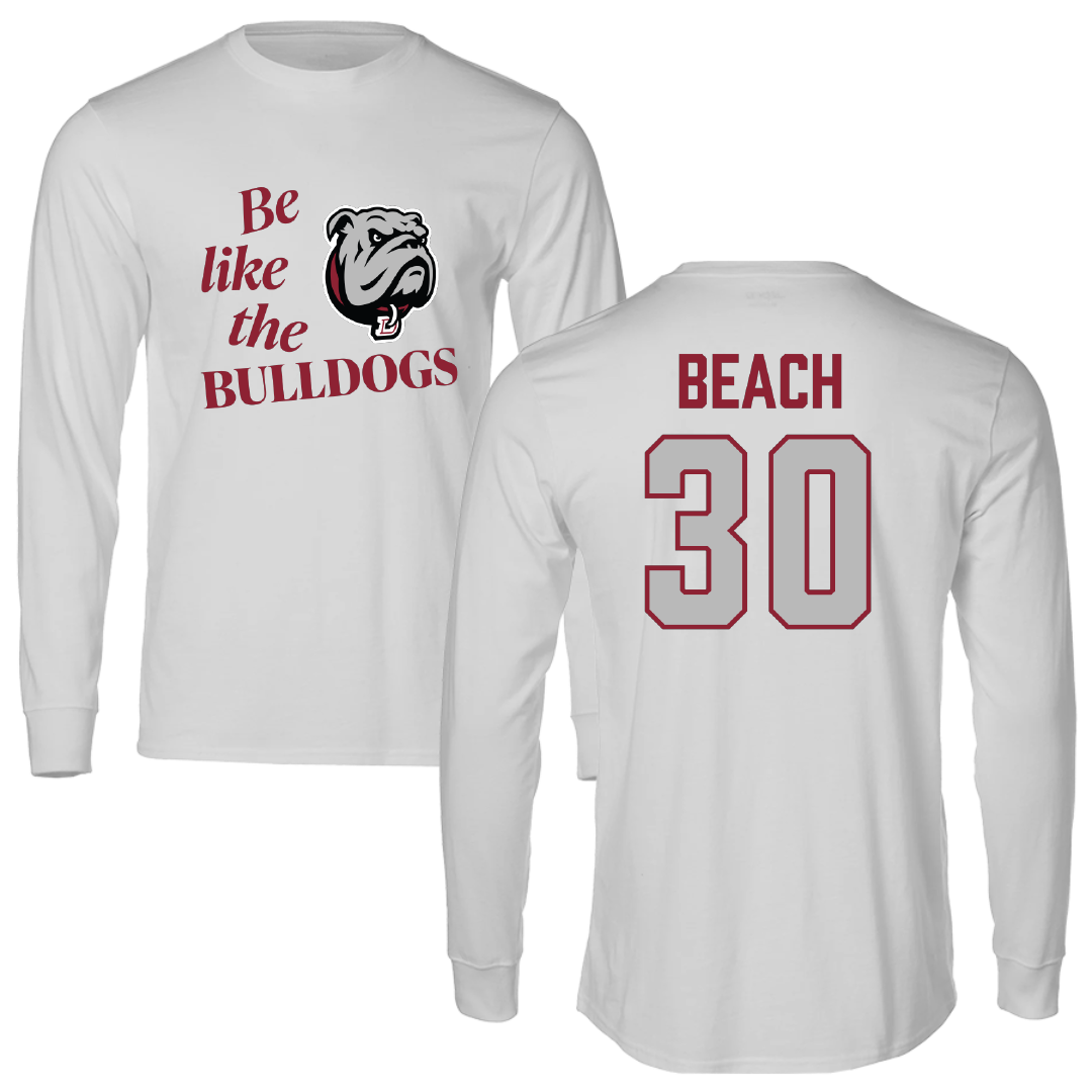 Dean College Basketball (M) Light Gray Be Like Us Performance Long Sleeve - #30 Ayden Beach