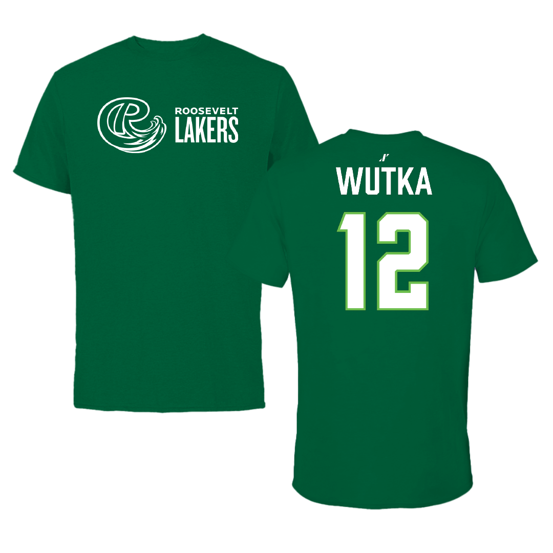 Roosevelt University Volleyball Green Performance Tee - #12 Abigail Wutka