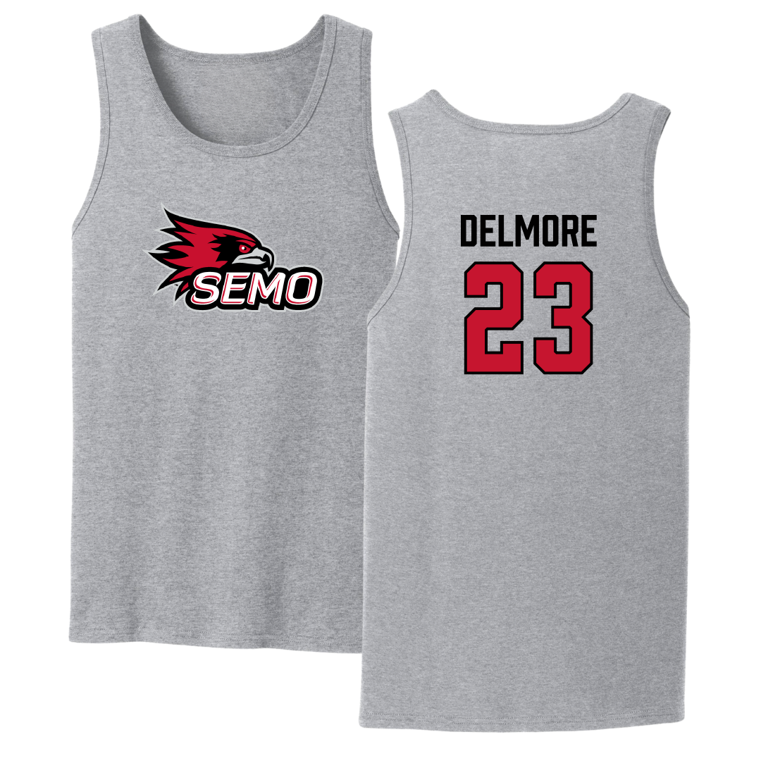 Southeast Missouri State University Football Sport Gray Tank Top - #23 DJ Delmore
