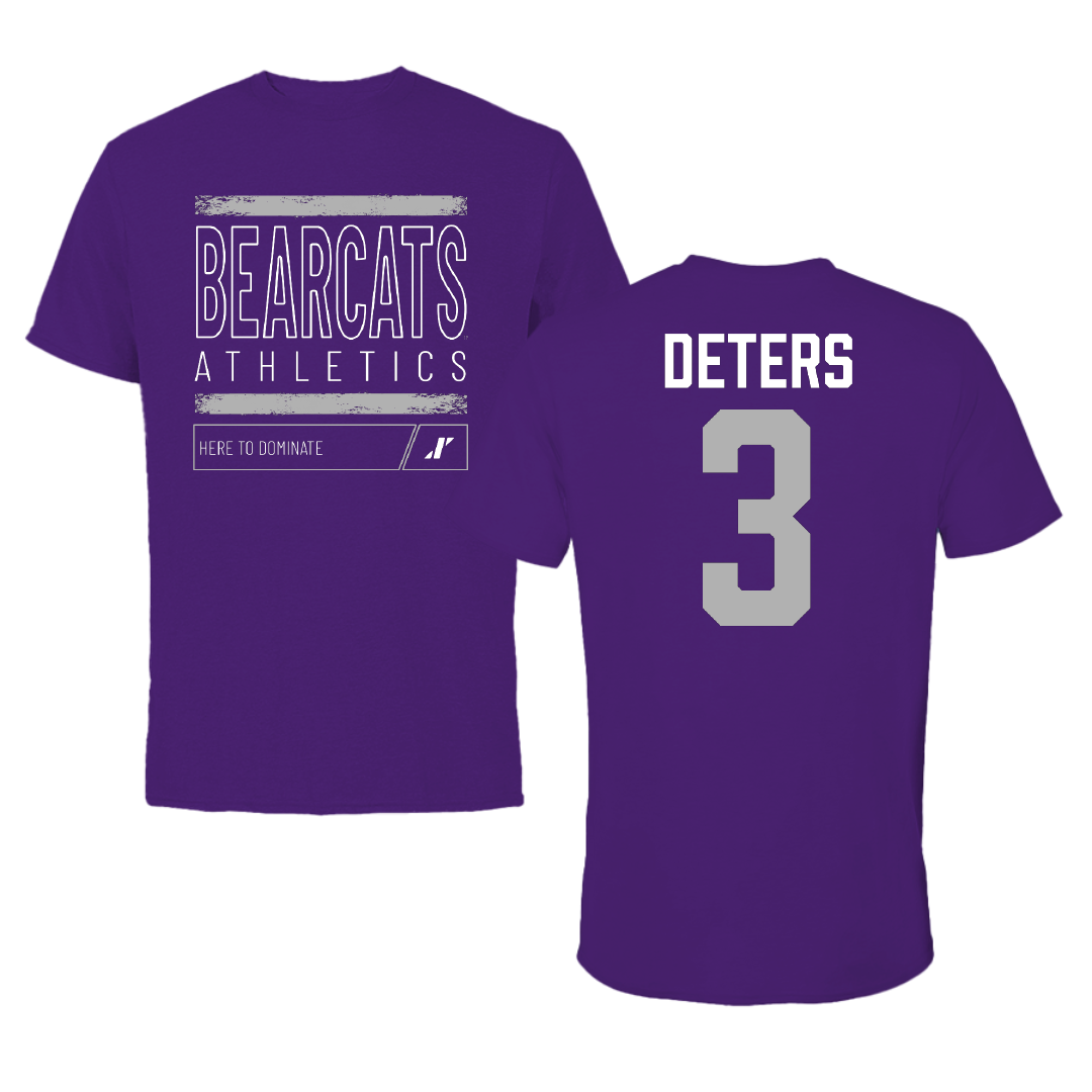 Southwest Baptist University Football Purple Dominate Tee - #3 Rex Deters