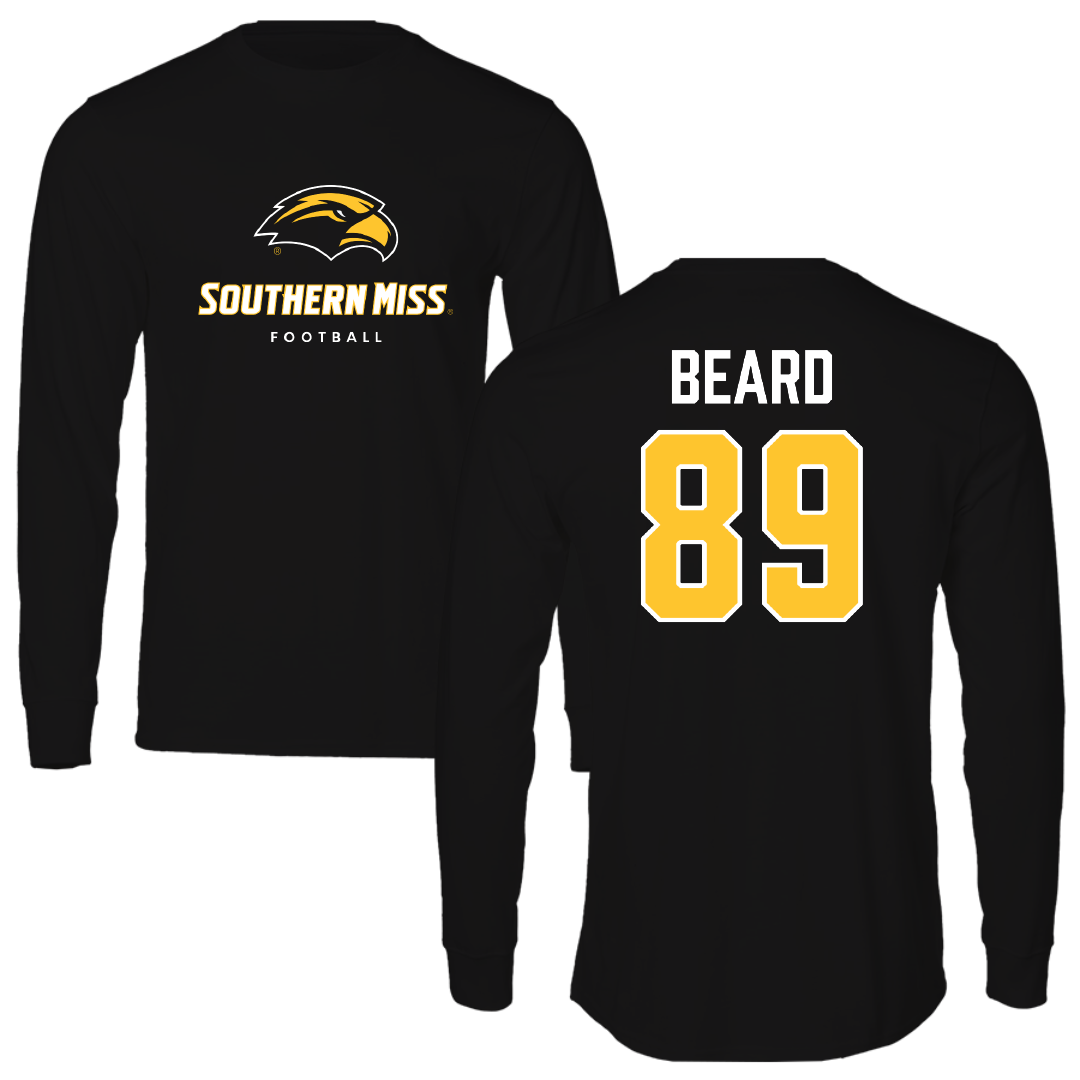 The University of Southern Mississippi Football Black Block Long Sleeve - #89 Luke Beard