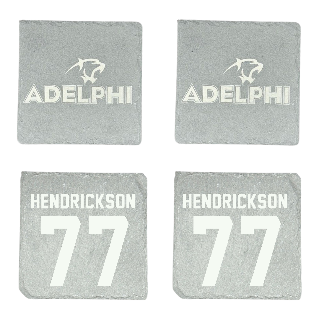Adelphi University Lacrosse Stone Coaster (4 Pack)  - #77 Michael Hendrickson