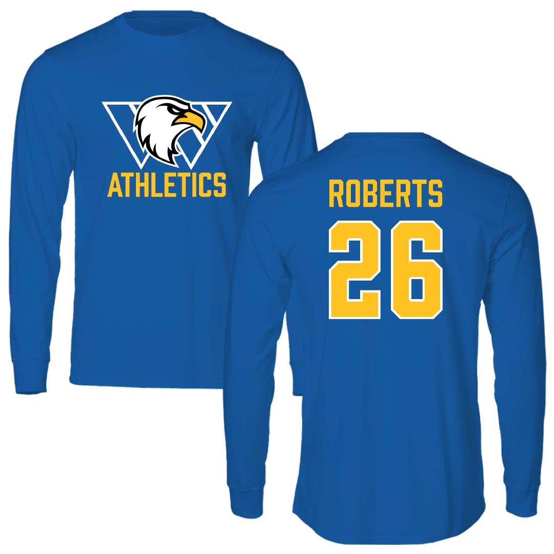 Williams Baptist University Baseball Blue Long Sleeve - #26 Owen Roberts