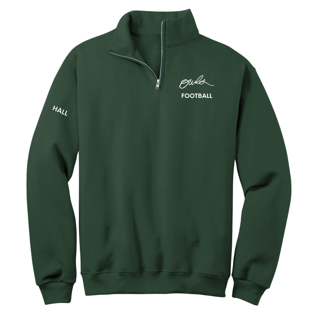 William Woods University Football Forest Green Quarter-Zip - Jay Hall