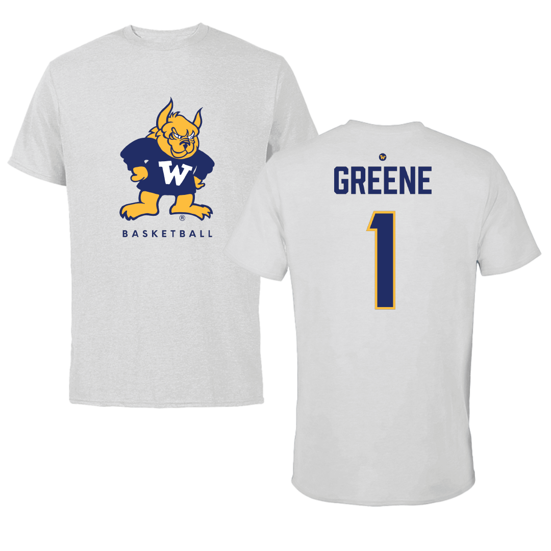 Webster University Basketball (W) Light Gray Performance Tee - #1 Havyn Greene