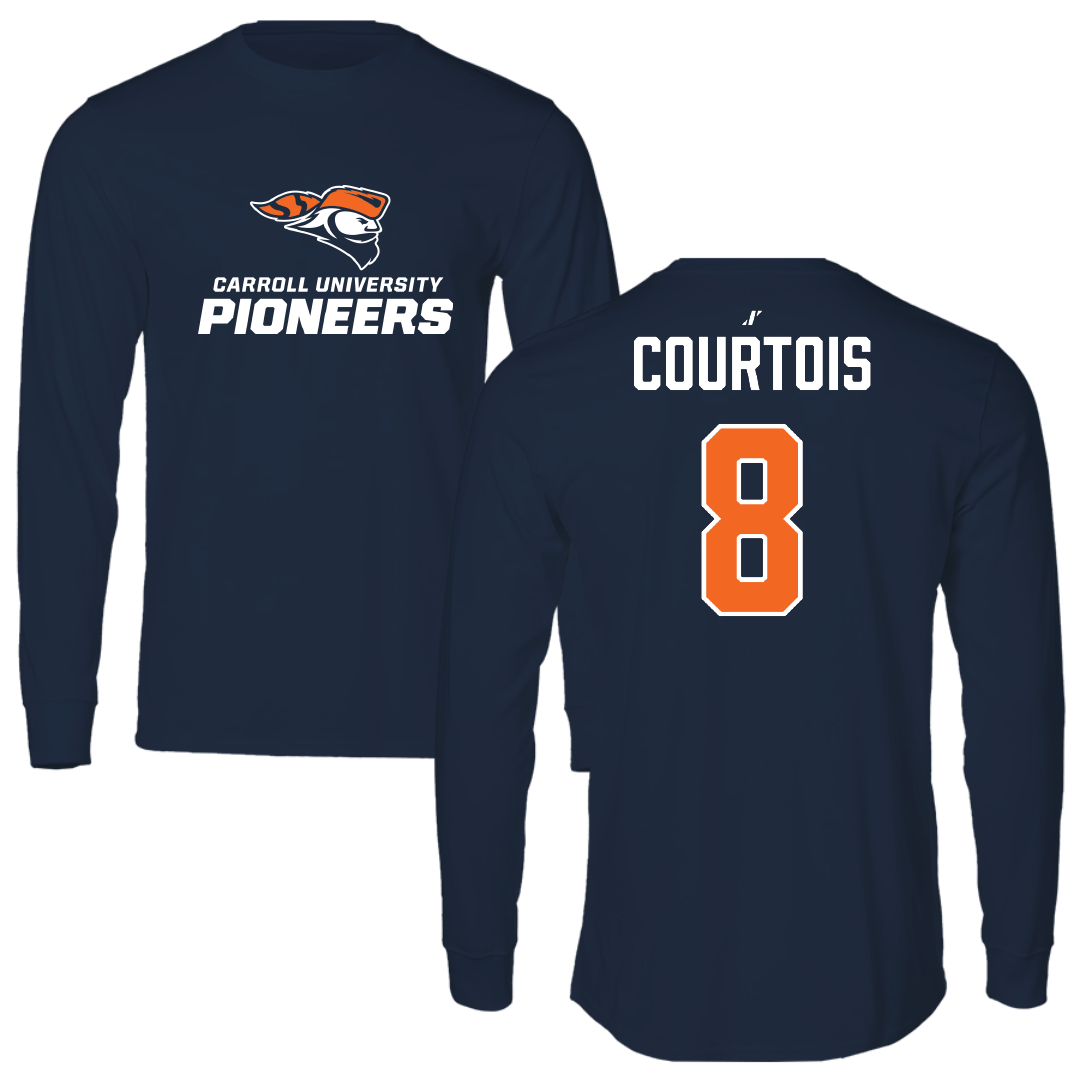 Carroll University Soccer (W) Navy Long Sleeve - #8 Gabby Courtois