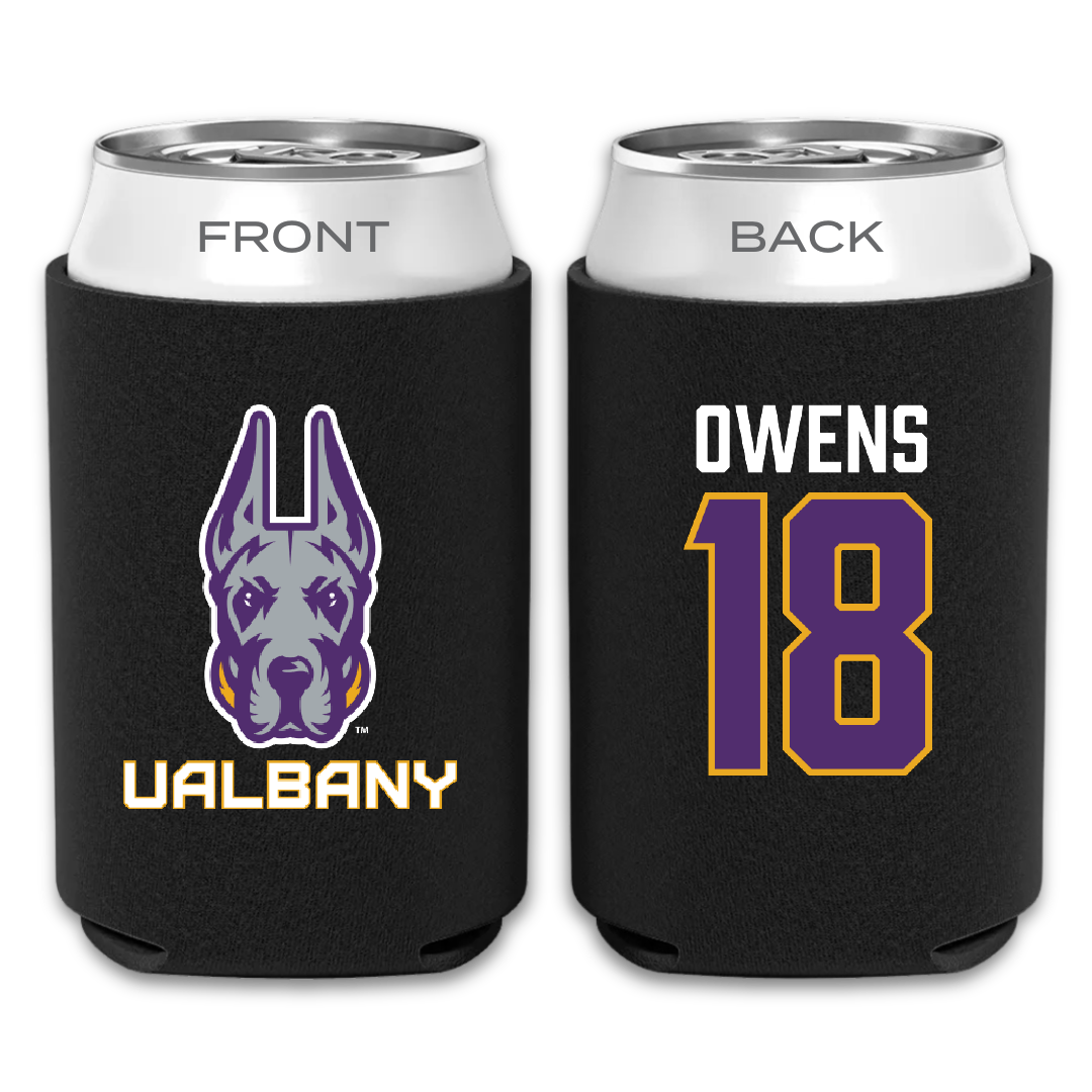 University at Albany Soccer Black Can Cooler - #18 Claire Owens