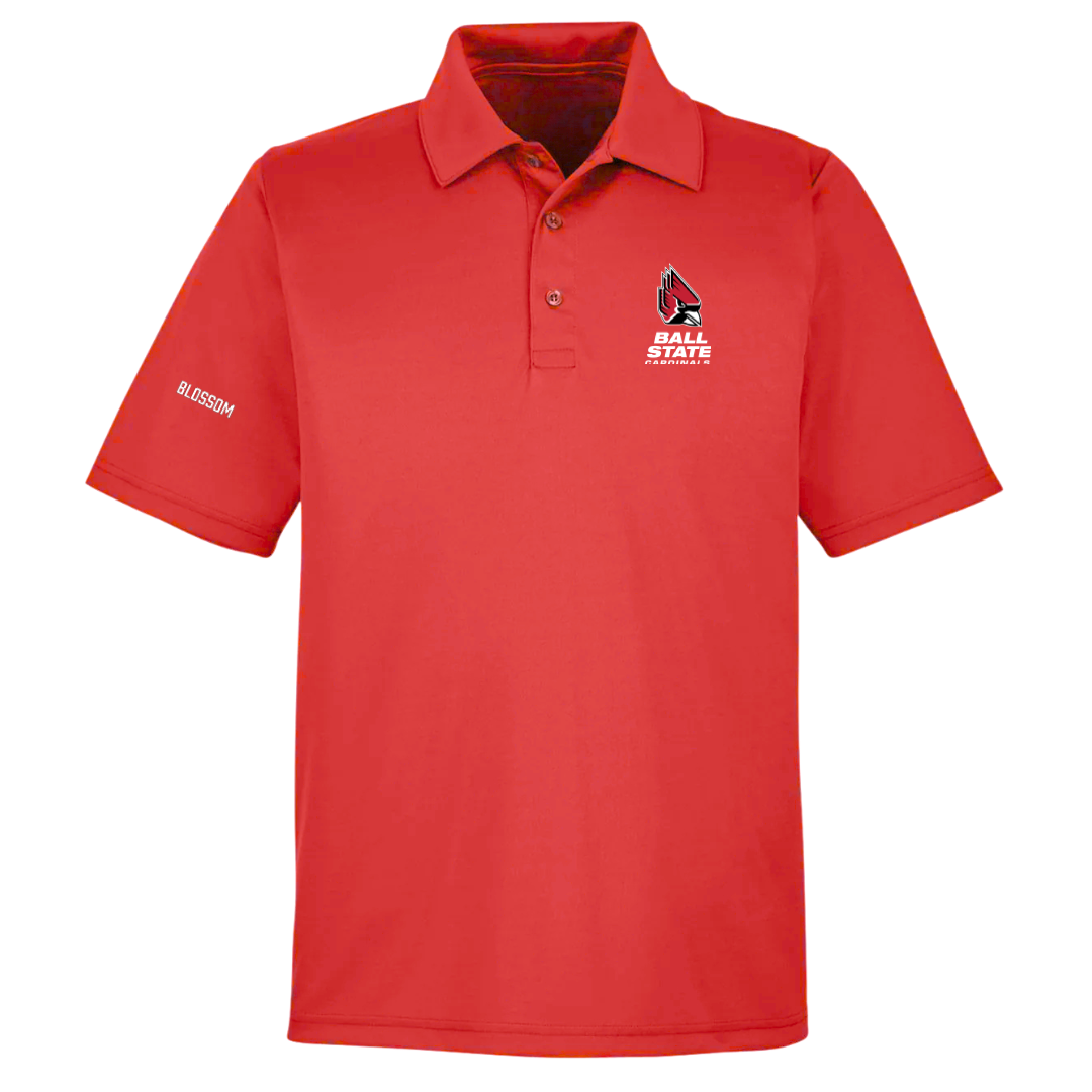 Ball State University Swimming & Diving Red Polo - Seth Blossom