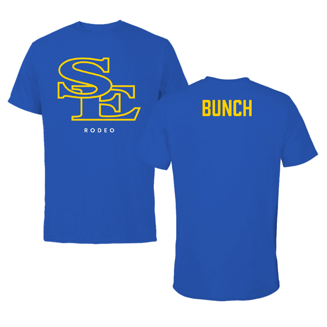 Southeastern Oklahoma State University Rodeo Blue Tee - Caden Bunch
