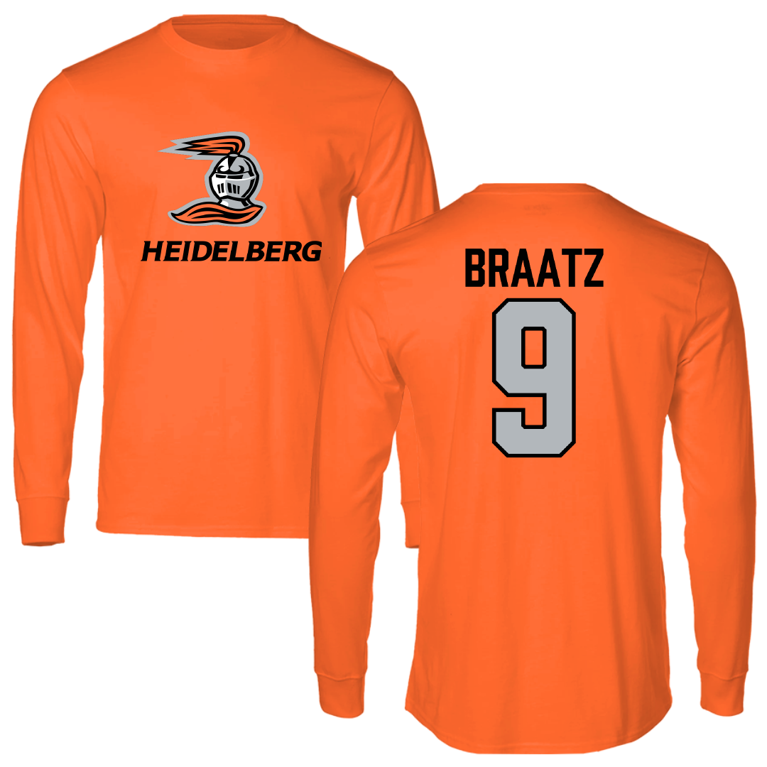 Heidelberg University Soccer Orange Performance Long Sleeve - #9 Brianna Braatz