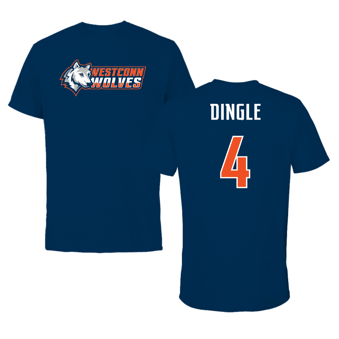 Western Connecticut State University Basketball Navy Tee - #4 Malaysia Dingle