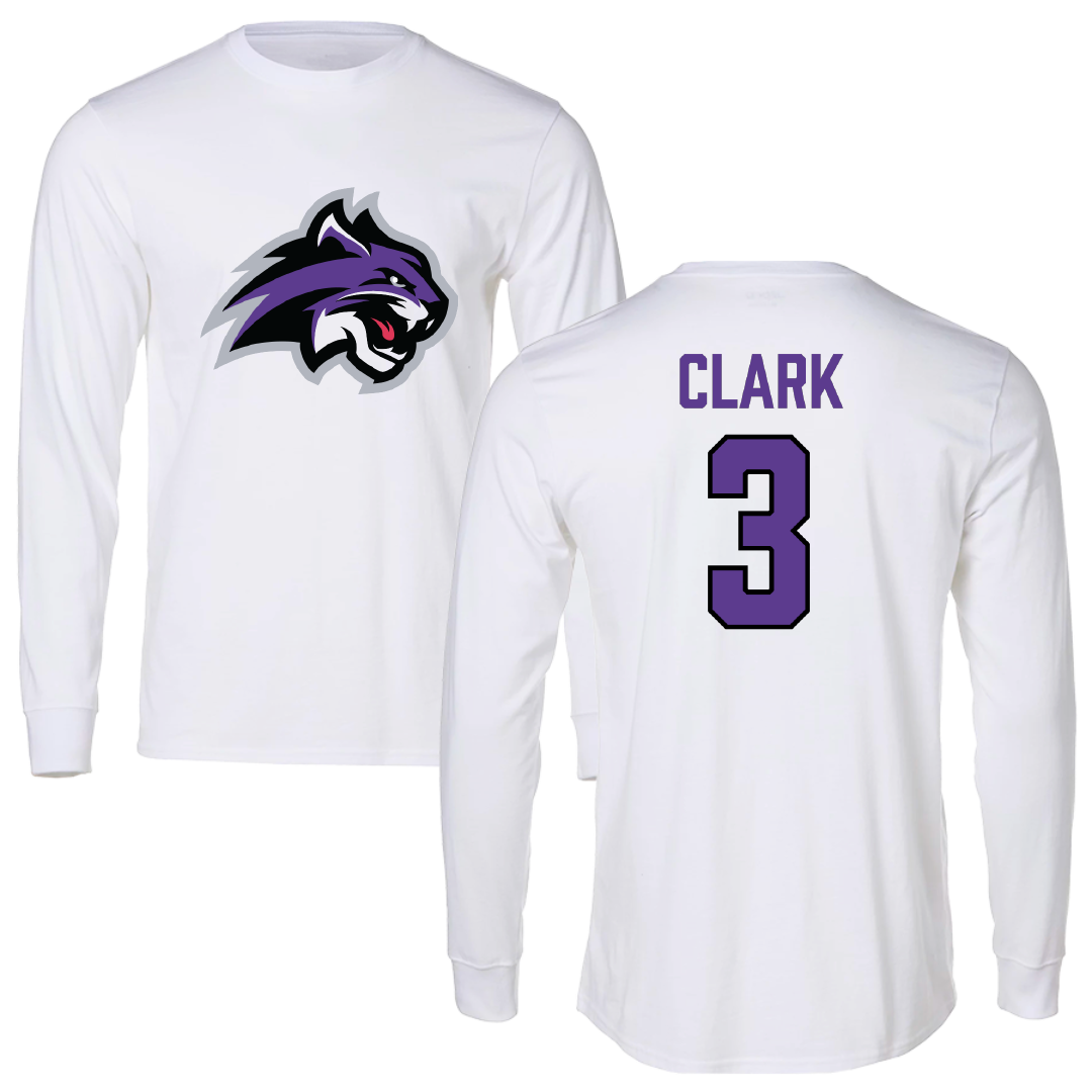 Wiley University Baseball White Performance Long Sleeve - #3 Ryan Clark