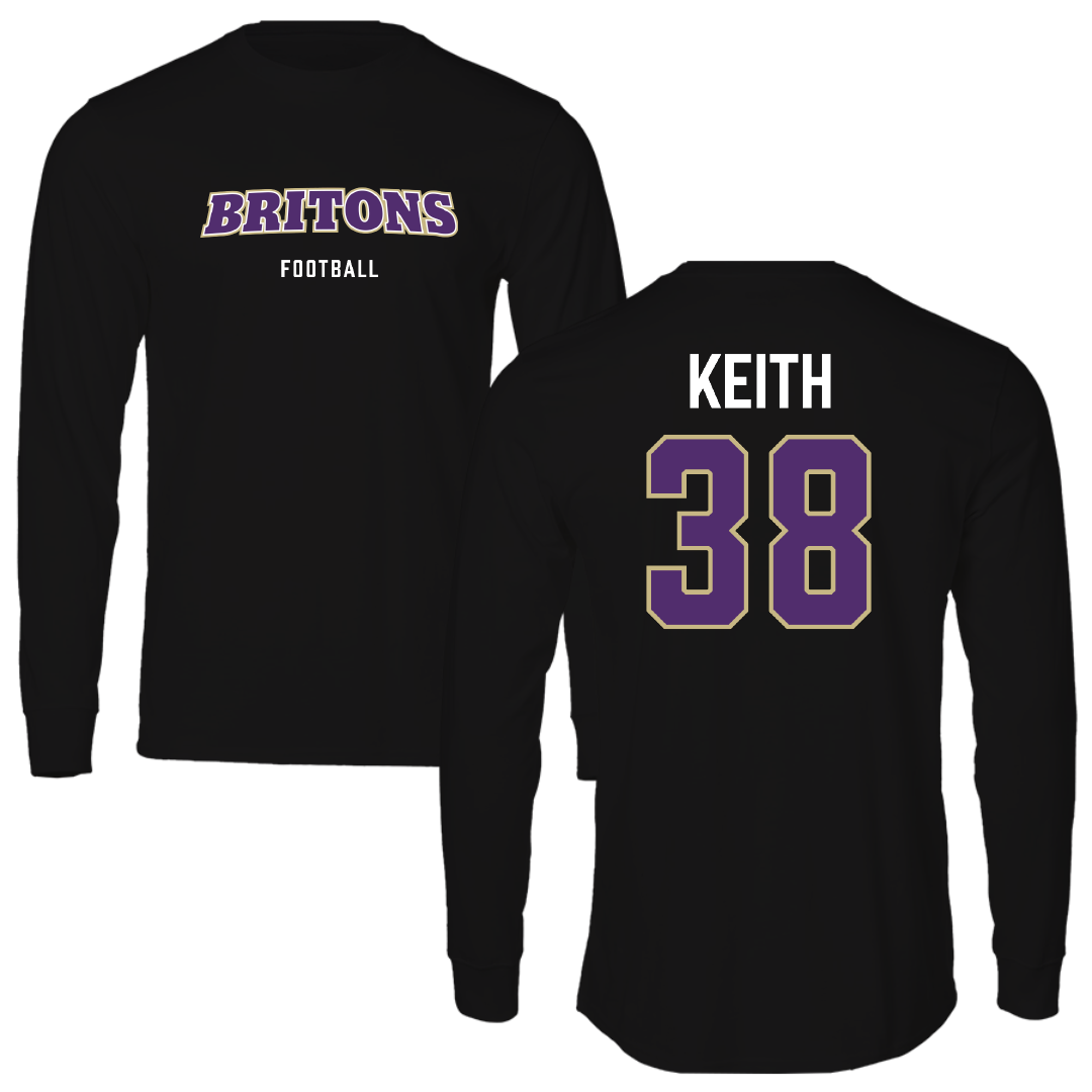 Albion College Football Black Performance Long Sleeve - #38 Japaul Keith