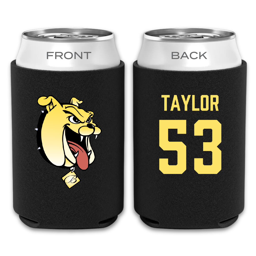 Bowie State University Football Black Can Cooler - #53 Caleb Taylor