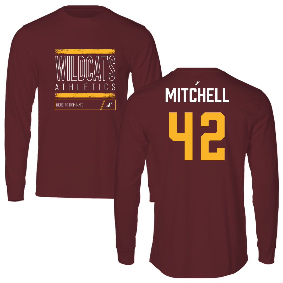 Bethune-Cookman University Softball Maroon Dominate Long Sleeve - #42 Rebekah Mitchell