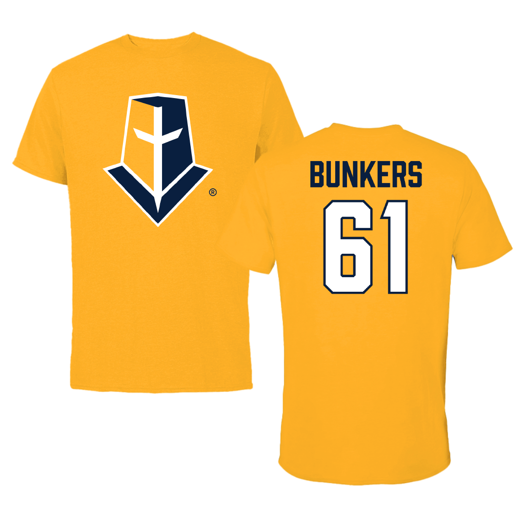 Mount Marty University Football Gold Performance Tee - #61 Nick Bunkers