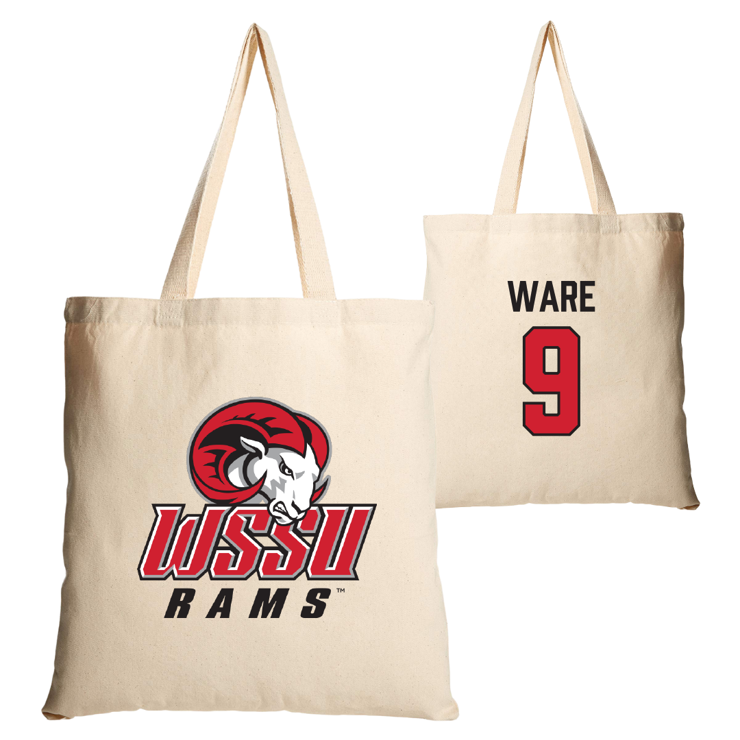Winston-Salem State University Softball Tan Canvas Tote Bag - #9 TaKara Ware