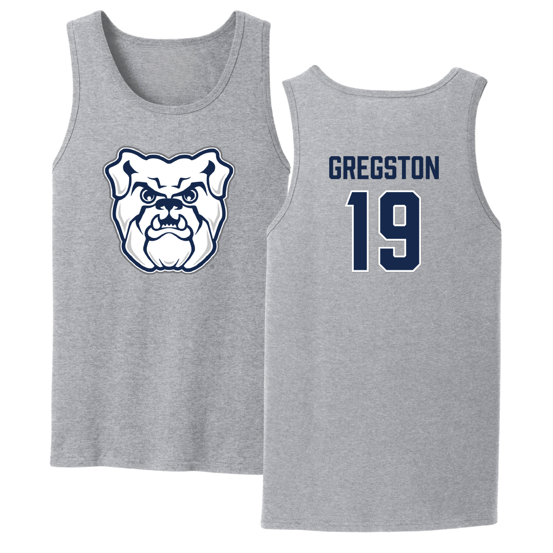 Butler University Lacrosse Sport Gray Tank Top - #19 Madeline Gregston