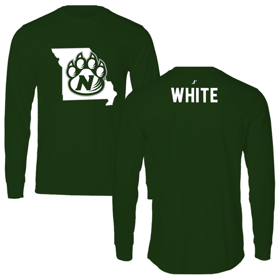 Northwest Missouri State University Dance Forest Green State Performance Long Sleeve - Adycen White