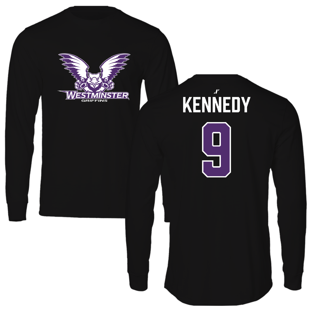 Westminster University (Utah) Soccer Black Performance Long Sleeve - #9 Skye Kennedy