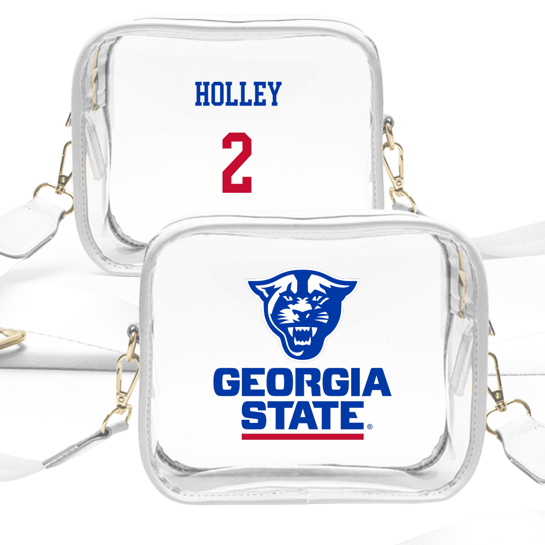 Georgia State University Baseball White Clear Stadium Bag - #2 John Holley
