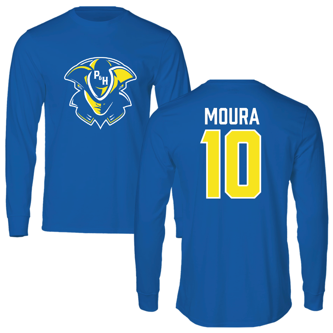 Patrick & Henry Community College Soccer Blue Long Sleeve - #10 Luis Moura